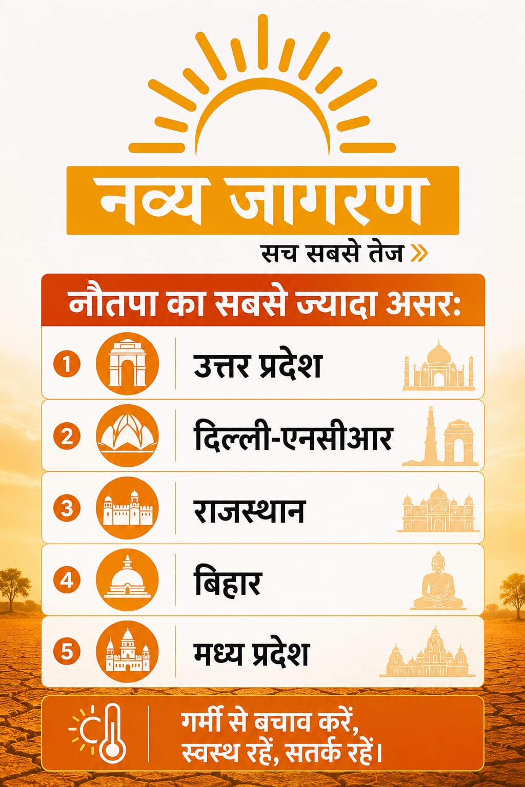 9 दिनों तक तपेगा उत्तर भारत, कृषि चक्र का महत्वपूर्ण हिस्सा है नौतपा