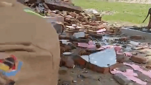 हादसे में एक युवती घायल, फायर ब्रिगेड ने आग पर पाया काबू